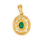 Pendentif Pendentif en or jaune et or blanc 18 carats avec émeraude et diamants 58 Facettes 4227670CN