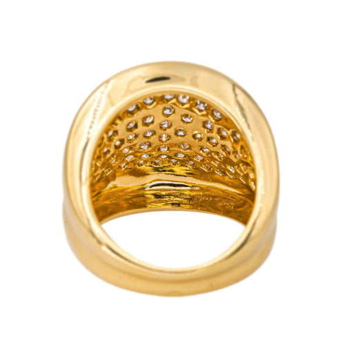 Bague 55 Bague en or jaune 18 carats sertie de diamants 58 Facettes 4228069CN