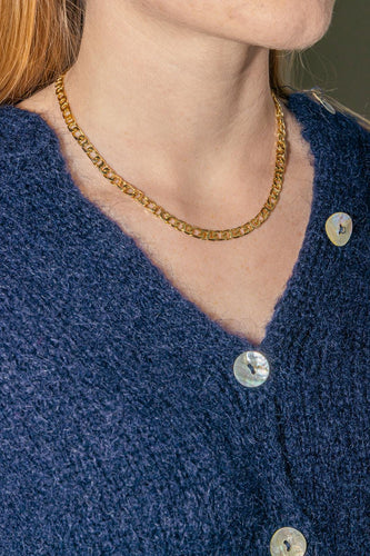 Collier Collier maille gourmette en or jaune 18 carats 58 Facettes 4242537CN