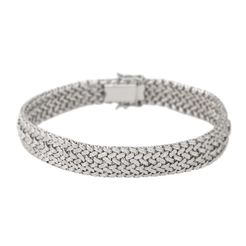 Bracelet Bracelet maille fantaisie en or blanc 18 carats 58 Facettes 4242594CN