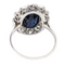 Bague 53 Bague Pompadour en platine 950 au saphir ovale et diamants 58 Facettes 4250490CN