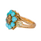 Bague 50 Bague cocktail en or rose 18K avec diamants et turquoises 58 Facettes 4250492CN