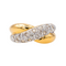 Bague 59 Bague pavée de diamants en or jaune et blanc 18 carats 58 Facettes 4250496CN