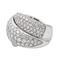 Bague 52 Damiani Gomitolo - Bague cocktail en or blanc et diamants 58 Facettes 4270297RV