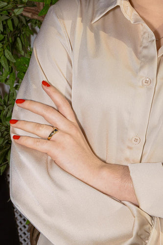 Bague 54 Bague jonc en or jaune 18 carats saphir et diamants 58 Facettes 4286094CN