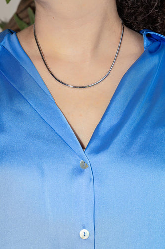 Collier Collier maille oméga en or jaune 18 carats 58 Facettes 4286127CN