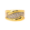 Bague 54 Bague bandeau en or jaune 18 carats pavée de diamants 58 Facettes 4292214RV