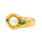 Bague 54 Bague en or jaune 18 carats avec perle et émeraudes 58 Facettes 4292217RV