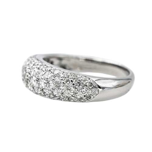 Bague 51 Bague en or blanc 18 carats pavée de diamants 58 Facettes 4298865CN