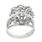 Bague 53 Bague marguerite sertie de diamants en or blanc et platine 58 Facettes 4328900CN