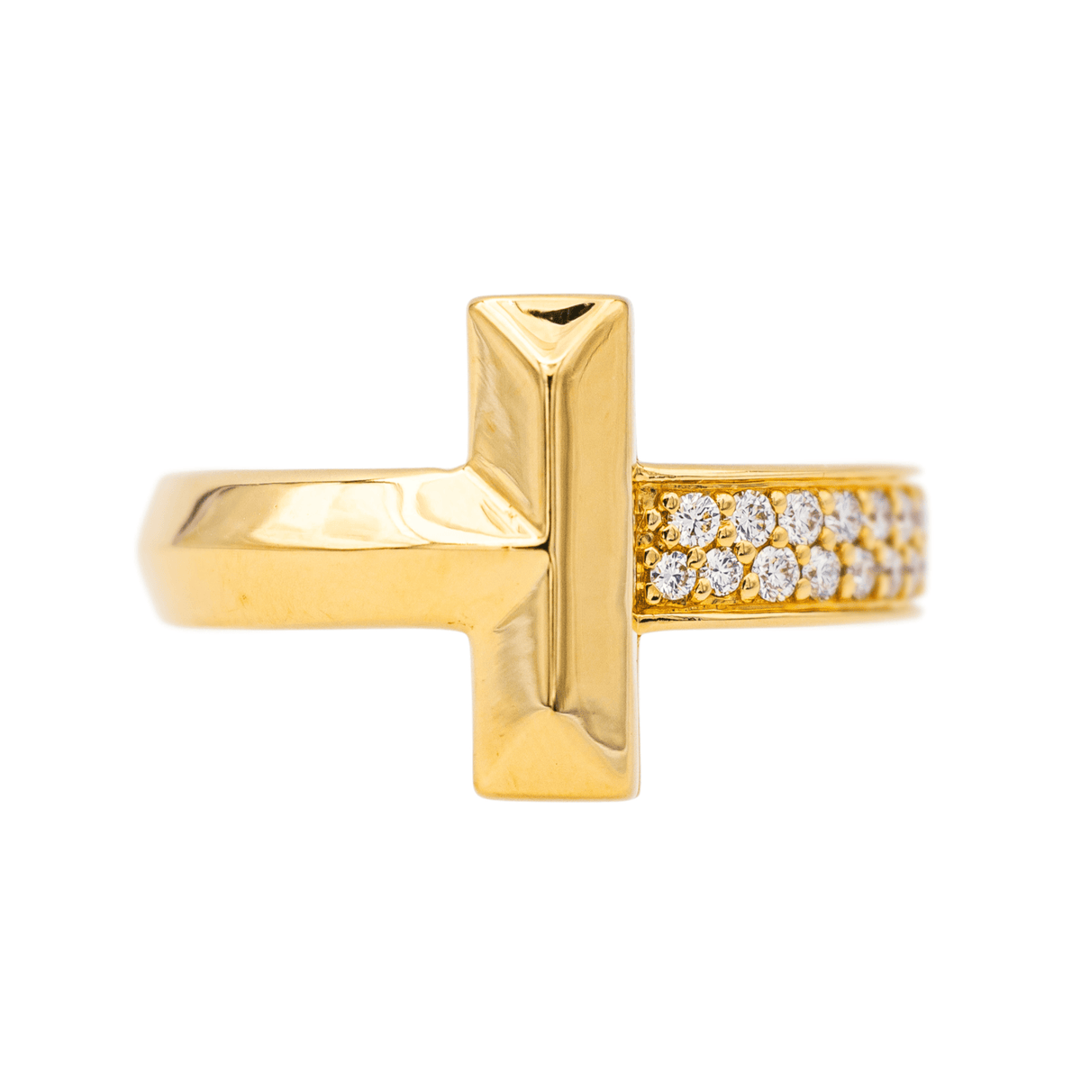 Tiffany & Co T Ring Yellow Gold Diamond - 58 Facettes