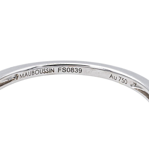 Bague 55 Mauboussin Ma Reine d'Amour - Bague solitaire en or blanc et diamants 58 Facettes 4342793RV
