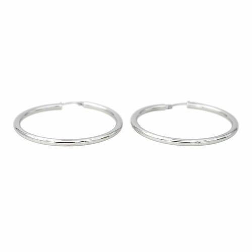 Boucles d'oreilles Créoles - Boucles d’oreilles en or blanc 18 carats 58 Facettes 4343333RV