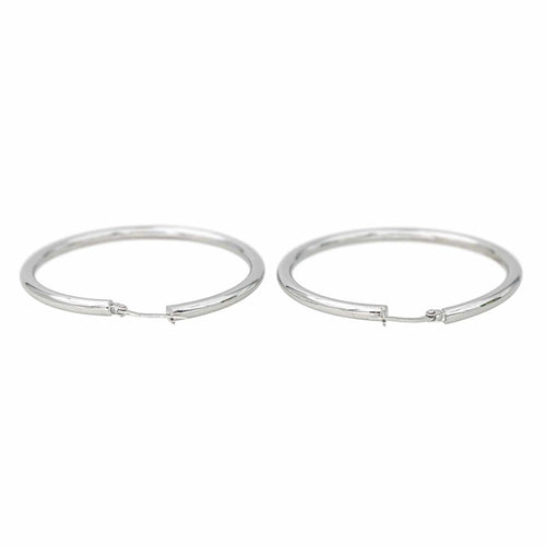 Boucles d'oreilles Créoles - Boucles d’oreilles en or blanc 18 carats 58 Facettes 4343333RV