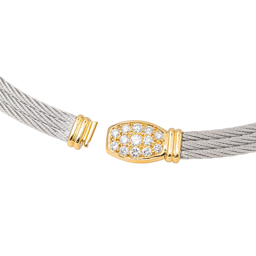 Collier Fred Force 10 - Collier en or jaune 18K, acier et diamants 58 Facettes 4345688RV