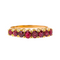 Bague 55 Bague demi-alliance en or jaune 18 carats et rubis 58 Facettes 4354720CN