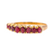 Bague 55 Bague demi-alliance en or jaune 18 carats et rubis 58 Facettes 4354720CN