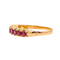 Bague 55 Bague demi-alliance en or jaune 18 carats et rubis 58 Facettes 4354720CN