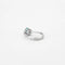 Bague 52 Bague aigue-marine et diamants en or gris 58 Facettes
