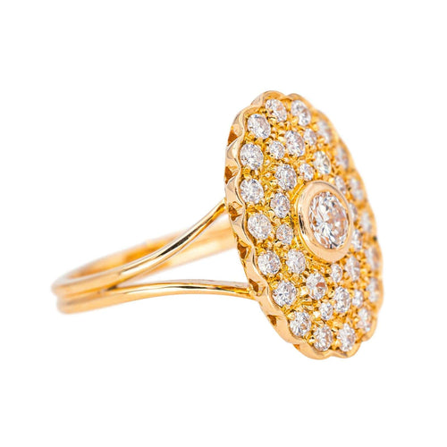 Bague 54 Pompadour - Bague en or rose 18 carats et diamants 58 Facettes 4367907CN