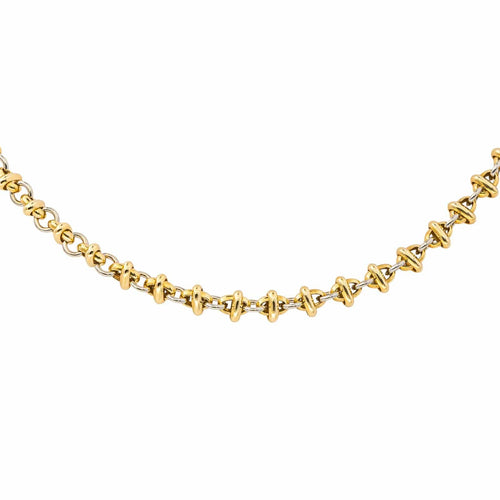 Collier Collier - Chaîne maille souple en or jaune et blanc 18 carats 58 Facettes 4377122RV