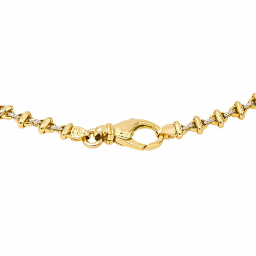 Collier Collier - Chaîne maille souple en or jaune et blanc 18 carats 58 Facettes 4377122RV