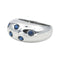Bague 55 Bague demi-jonc en or blanc 18 carats sertie de saphirs 58 Facettes 4377132RV