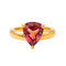 Bague 49 Bague en or jaune 18 carats sertie d’une tourmaline poire 58 Facettes 4377138RV