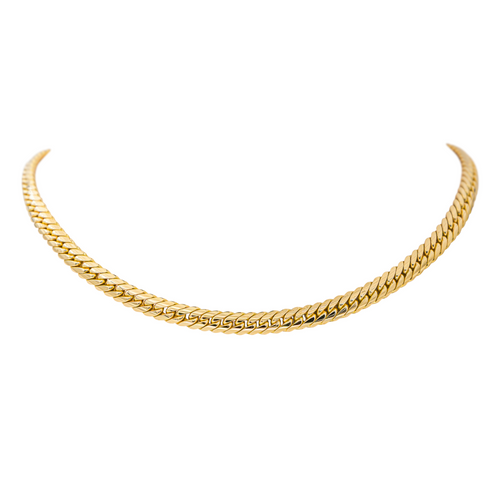 Collier Collier maille anglaise en or jaune 18 carats 58 Facettes 4386544CN