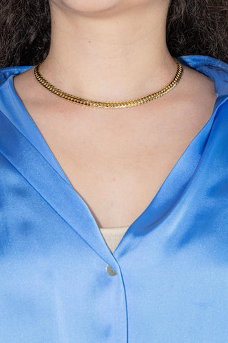 Collier Collier maille anglaise en or jaune 18 carats 58 Facettes 4386544CN