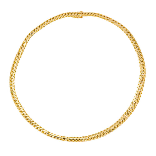 Collier Collier maille anglaise en or jaune 18 carats 58 Facettes 4386544CN