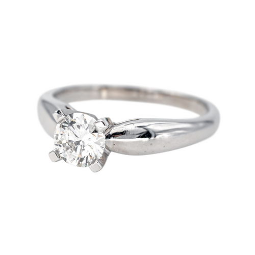 Bague 48 Bague solitaire en platine 950 avec diamant taille brillant 0,50 ct 58 Facettes 4387221CN