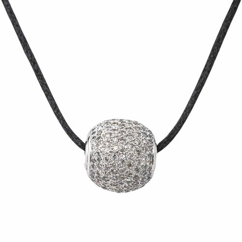 Pendentif Pendentif en or blanc 18 carats serti de diamants 58 Facettes 4388290CN