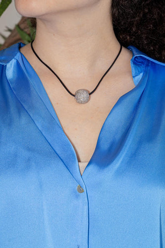 Pendentif Pendentif en or blanc 18 carats serti de diamants 58 Facettes 4388290CN