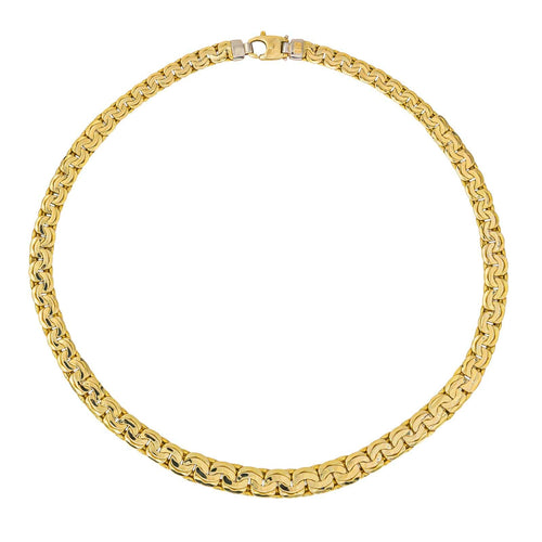 Collier Collier maille double haricot en or jaune 18 carats 58 Facettes 4396461CN
