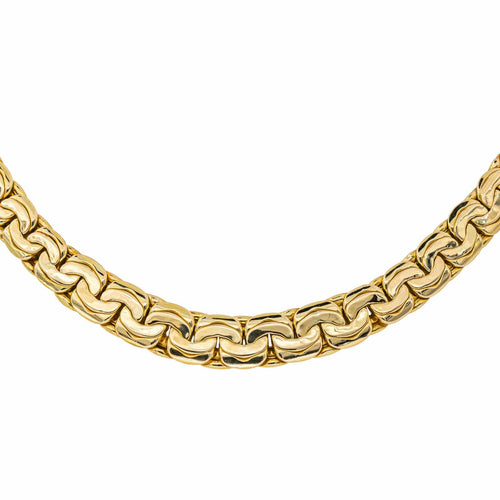Collier Collier maille double haricot en or jaune 18 carats 58 Facettes 4396461CN