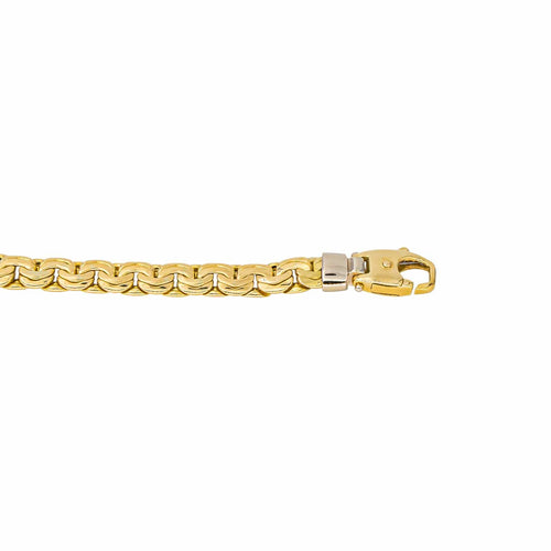 Collier Collier maille double haricot en or jaune 18 carats 58 Facettes 4396461CN