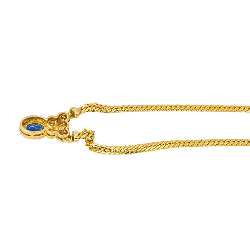 Collier Collier - Pendentif en or jaune 18 carats saphir et diamants 58 Facettes 4416915RV