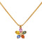 Collier Collier motif floral en or rose 18K avec saphirs, rubis et diamants 58 Facettes 4421486RV