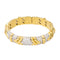 Bracelet Bracelet jonc en or jaune et or blanc serti de diamants 58 Facettes 4423004CN