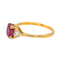 Bague 58 Bague en or jaune 18 carats avec rubis ovale et diamants 58 Facettes 4423551RV