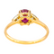 Bague 58 Bague en or jaune 18 carats avec rubis ovale et diamants 58 Facettes 4423551RV