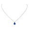 Collier Collier en or blanc 18 carats avec tanzanite et diamant 58 Facettes 4423605RV