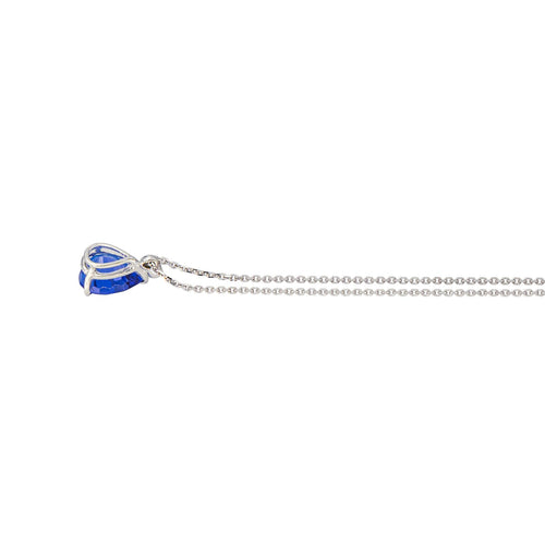 Collier Collier en or blanc 18 carats avec tanzanite et diamant 58 Facettes 4423605RV