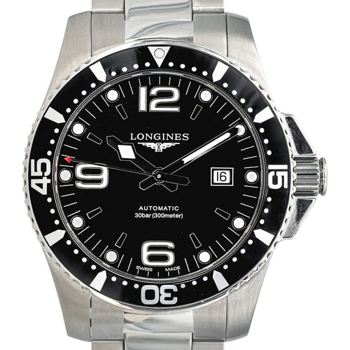 Montre Longines HydroConquest - Montre en acier, cadran noir, 43 mm 58 Facettes 4423765RV