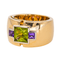 Bague 50 Bague en or jaune 18 carats sertie de péridot et améthystes 58 Facettes 4442218RV