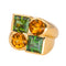 Bague 50 Bague en or jaune 18 carats avec péridot et citrine 58 Facettes 4442220RV