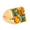 Bague 50 Bague en or jaune 18 carats avec péridot et citrine 58 Facettes 4442220RV