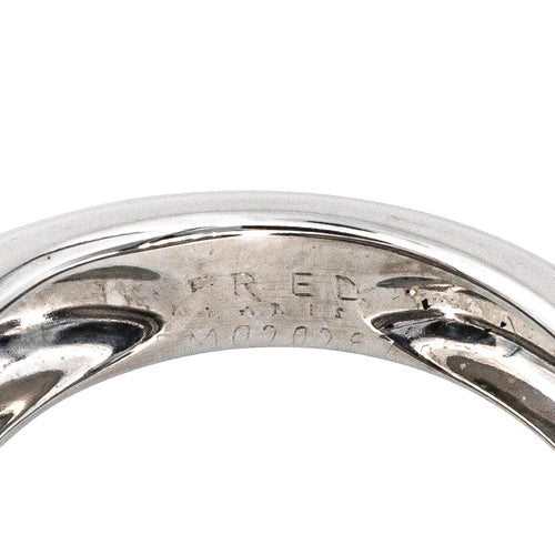 Bague 52 Fred - Bague jonc en or blanc 18 carats 58 Facettes 4445906CN