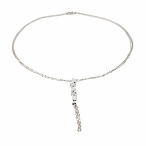 Collier Collier en or blanc 18 carats serti de diamants 58 Facettes 4450383CN